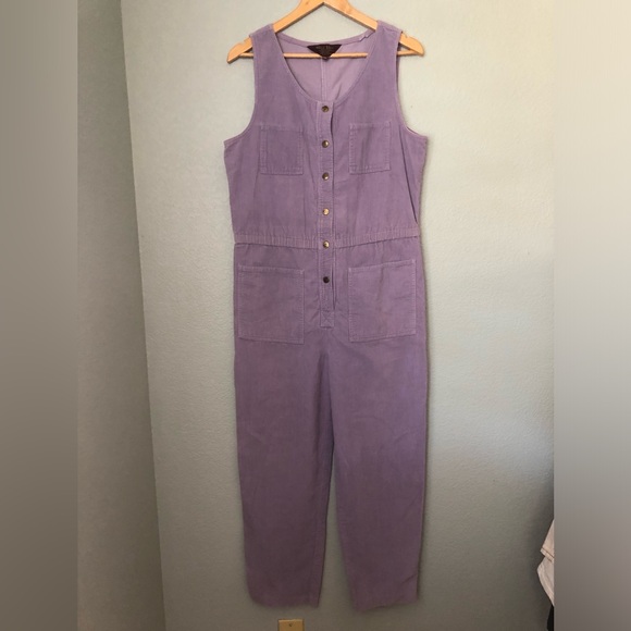 Vtg lavender curdoroy romper overall pants Vtg 15-16 current large xl see measu - Picture 3 of 10